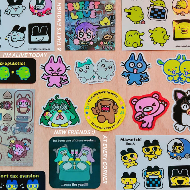 mixed stickers